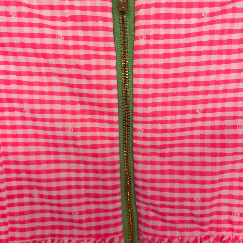 Lilly Pulitzer Lowe Dress Pink Gingham, size 4 - Picture 5 of 6